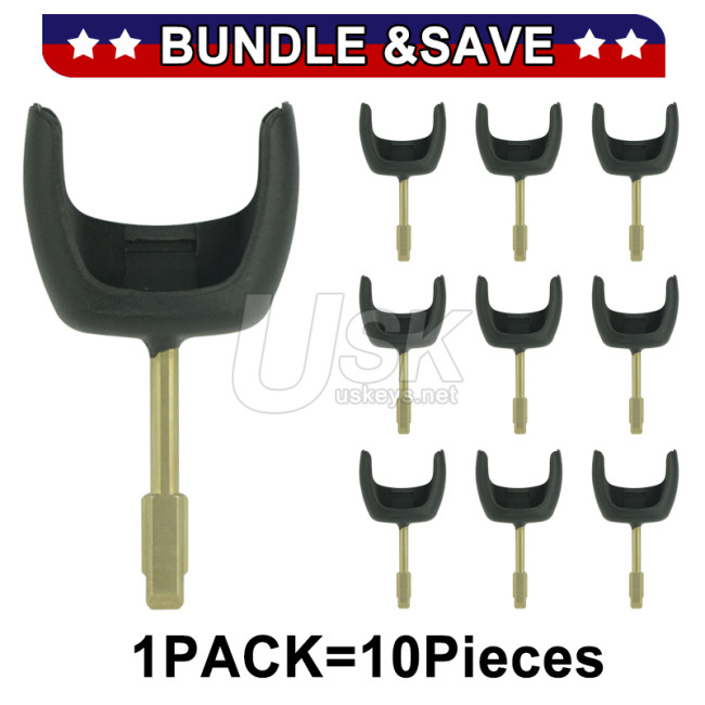 (Pack of 10) Remote head key blade FO21 for Ford Focus Fiesta Transit Mondeo Cougar Connect
