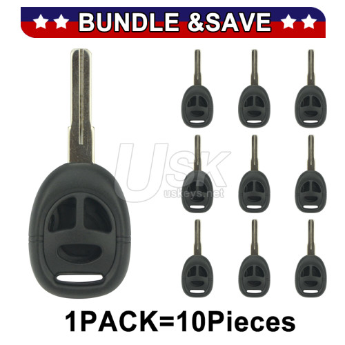 (Pack of 10) Remote head key shell 3 button for SAAB 5