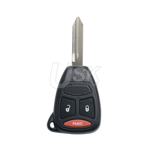 FCC KOBDT04A Remote head key shell 3 button for Chrysler Aspen 300 Dodge Nitro Dakota 2004-2012
