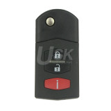 FCC BGBX1T478SKE125-01 Flip key shell 3 button for Mazda 2 5 CX-7 CX-9 2006-2015