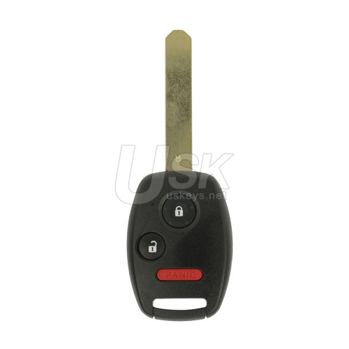FCC MLBHLIK-1T Remote head key 3 button HON66 313.8Mhz for Honda CRV Fit Crosstour Insight 2007-2013 P/N 35118-TP6-A20