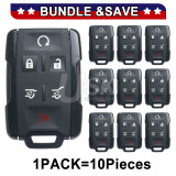 (Pack of 10) FCC M3N-32337100 Keyless Entry Remote Shell 6 button for Chevrolet Tahoe Suburban 2015-2018 PN 13577766