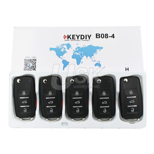 KEYDIY Universal Flip Remote Key VW Style 4 button B08-4
