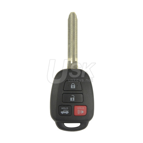 FCC HYQ12BDM Remote head key 4 button 314.4Mhz no chip for Toyota Camry 2014-2017 PN