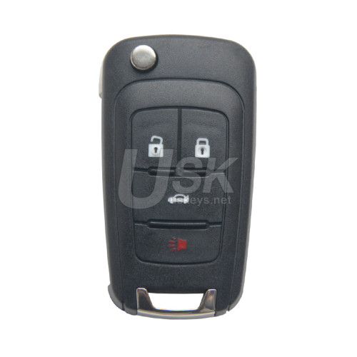 Flip key shell 4 button for Chevrolet Camaro Cruze Equinox Sonic 2010-2016