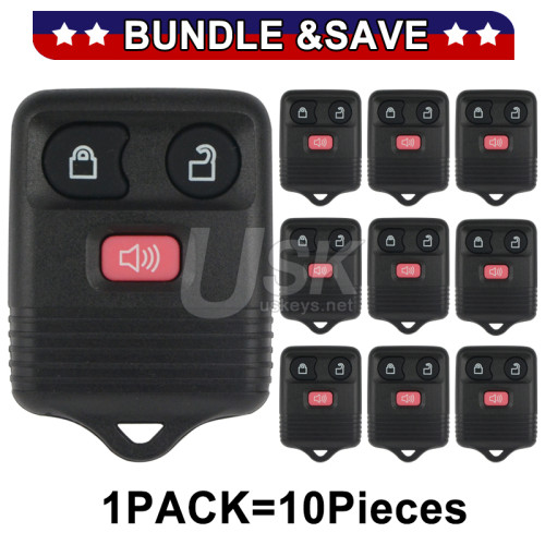 (Pack of 10) FCC CWTWB1U331/CWTWB1U345 Keyless Entry Remote Shell 3 button for Ford Edge Escape Expedition Lincoln Navigator Mercury Montery 2002-2007