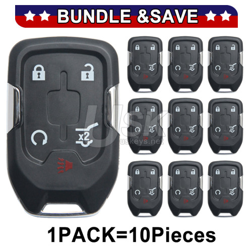 (Pack of 10) FCC HYQ1EA Smart key shell 5 button for Chevrolet GMC Acadia