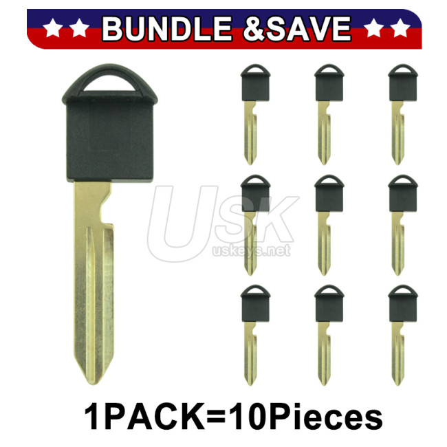 (Pack of 10) Emergency Key blade NSN14 for NISSAN