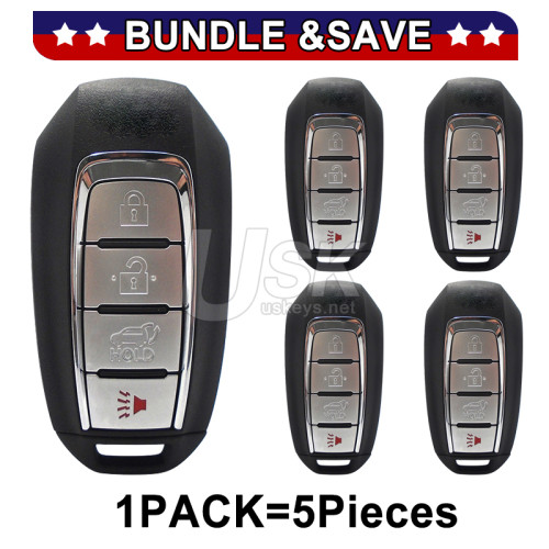 (Pack of 5) S180144705 FCC KR5TXN1 Smart Key 4 button 434mhz 4A chip for 2020 Infiniti QX50 PN 285E3-5NY3A