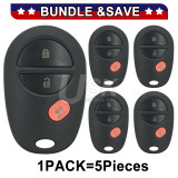 (Pack of 5) FCC GQ43VT20T Keyless Entry Remote 3 button 315Mhz for Toyota Tundra Sienna Sequoia 2004-2017 PN 89742-AE010
