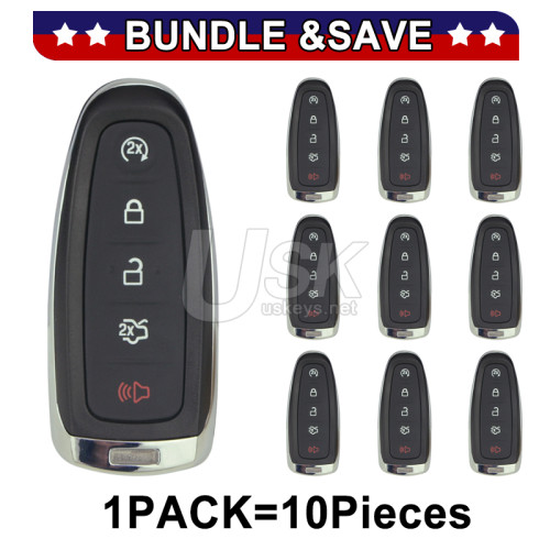 (Pack of 10) FCC M3N5WY8610 Smart key shell 5 button for FORD Explorer Edge Lincoln MKX P/N 164-R8092