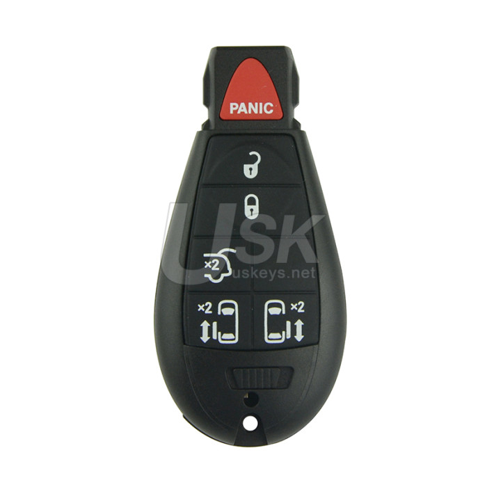 #9 FCC IYZ-C01C Fobik key shell 6 button for Chrysler 300 Town & Country Dodge Challenger Journey Durango Jeep Grand Cherokee 2008-2017