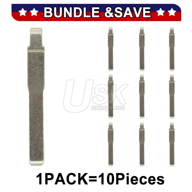 (Pack of 10) Flip Key Blade HU101 For Ford Fusion F-150 F-250
