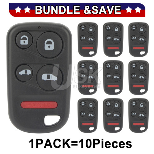 (Pack of 10) FCC OUCG8D-440H-A Keyless Entry Remote Shell 5 button for Honda Odyssey 2001-2004