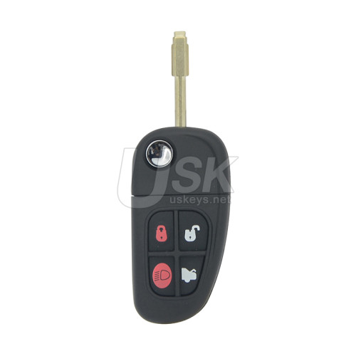 FCC NHVWB1U241 Flip Key 4 button 315Mhz 4D60 chip FO21 blade for Jaguar X S XJ XK TYPE 2002-2008 PN 1X43-15K801-BD