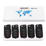 KEYDIY Universal Flip Remote Key VW Style 4 button B01-3+1