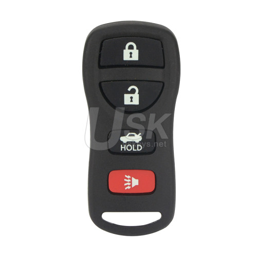 FCC KBRASTU15 Keyless Entry Remote Shell 4 button for Nissan Quest Armada Infiniti FX35 FX45 G35 Q45 2002-2012