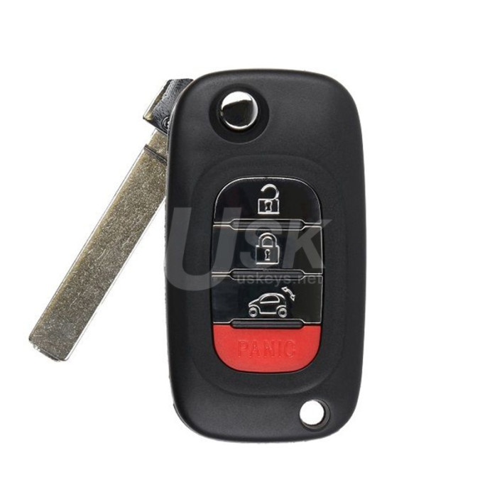 Mercedes Benz 2015-2017 Smart Fortwo Forfour FCC CWTWB1G767 Aftermarket Flip Remote Key 4 Button