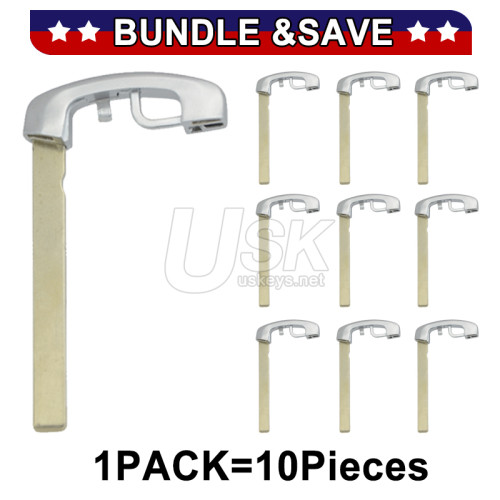 (Pack of 10) Emergency key blade for BMW 5 Series 7 Series X3 2009-2012