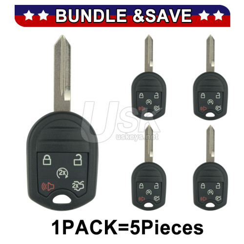 (Pack of 5) FCC CWTWB1U793 Remote head key 5 button 315Mhz 4D63 80 Bit FO38 for Ford Expedition Explorer 2012-2014 PN 164-R8000