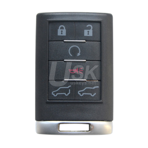FCC OUC6000066 Keyless Entry Remote Shell 6 button for Cadillac CTS DTS STS Escalade 2007-2015