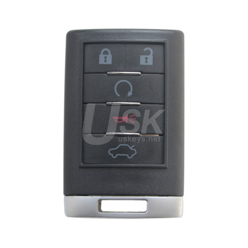 FCC OUC6000066 Keyless Entry Remote Shell 5 button for Cadillac CTS DTS STS SRX 2006-2013