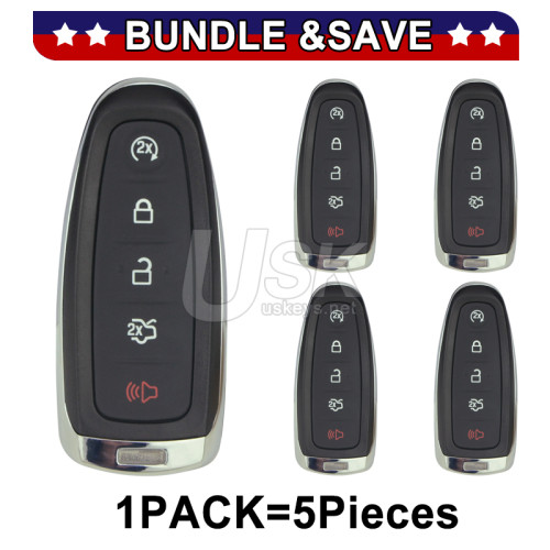 (Pack of 5) FCC M3N5WY8609 Smart key 5 button 315mhz ID46-PCF7953 chip for 2011-2018 Ford Explorer Edge Expedition Focus Taurus Flex PN 164-R8092