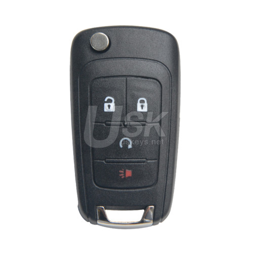 FCC OHT01060512 flip key shell 4 button for Chevrolet Equinox Sonic Trax Terrain 2010-2017