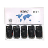 KEYDIY Universal Flip Remote Key VW Style 3 button B01-2+1