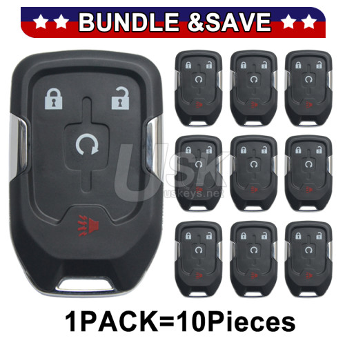 (Pack of 10) FCC HYQ1EA Smart key shell 4 button for Chevrolet GMC Acadia