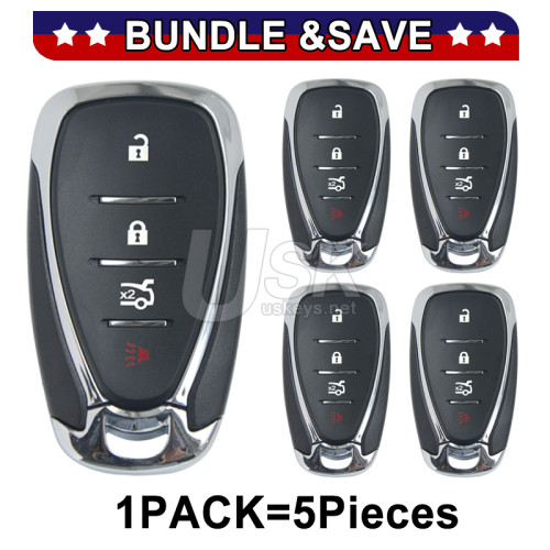 (Pack of 5) FCC HYQ4EA 434mhz Smart key 4 button ID46 chip for 2017 Chevrolet Camaro Malibu