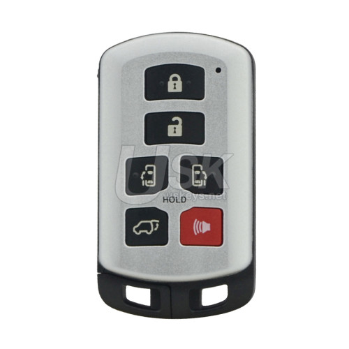 FCC HYQ14ADR smart key shell 6 button for Toyota Sienna 2011-2017 P/N 89904-08010
