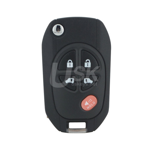 Modified flip key shell 5 button TOY43 blade for Toyota Sequoia