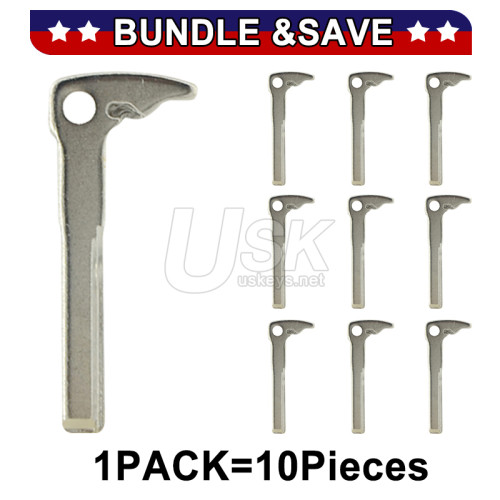 (Pack of 10) Emergency Key blade HU64 for Mercedes