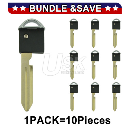 (Pack of 10) Emergency Key blade NSN14 ID46 chip for NISSAN