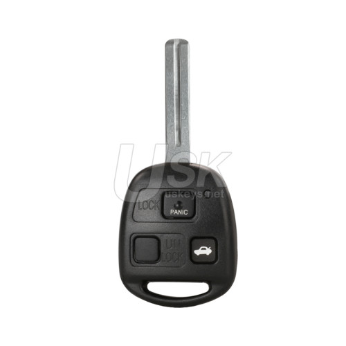 FCC HYQ12BBT Remote head key 3 button 314mhz 4C chip TOY48 short for 2001-2008 Lexus ES330 LS430 SC430 PN 89070-33751