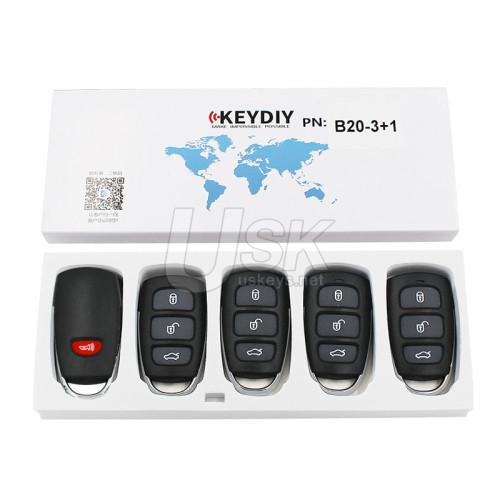 KEYDIY Universal Remote Fob Key Hyundai Style 4 button B20-3+1