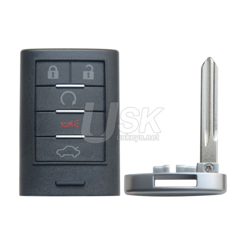 FCC M3N5WY7777A smart key shell 5 button for Cadillac CTS STS 2008-2015