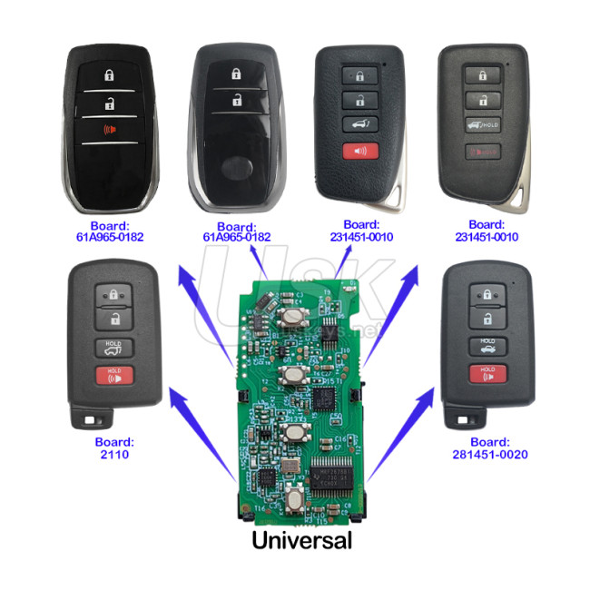 Universal PCB Circuit Board for Toyota Lexus 8A chip Smart Keys