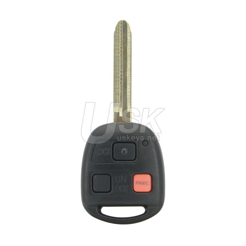 FCC HYQ1512V Remote head Key 3 button 315Mhz no chip TOY43 blade for Toyota Land Cruiser 1998-2002 P/N 89070-60090