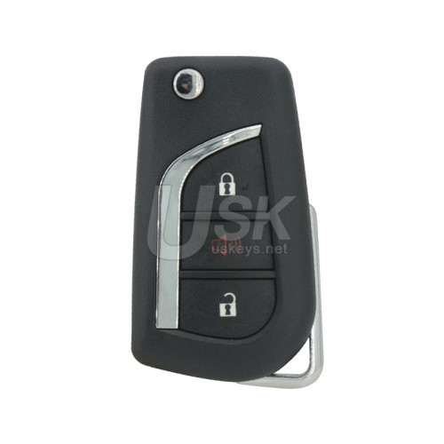 FCC HYQ12BFB Flip key shell 3 button VA2 blade for Toyota Corolla Camry
