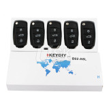 KEYDIY Universal Flip Remote Key Audi Style 3 button B02-A6L