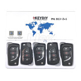 KEYDIY Universal Flip Remote Key Toyota Style 3 button B13-2+1