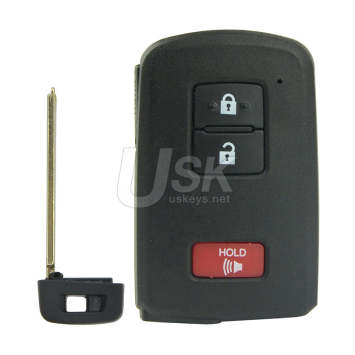 FCC HYQ14FBA smart key shell 3 button for Toyota Prius C 2012-2015
