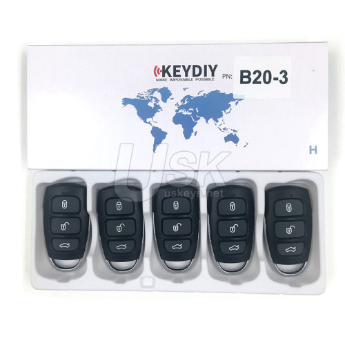 KEYDIY Universal Remote Fob Key Hyundai Style 3 button B20-3