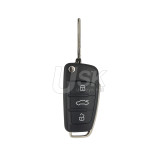 PN 4F0 837 220 AJ Keyless Go Flip Remote Key 3 Button 315Mhz ID8E chip for 2005-2011 Audi A6