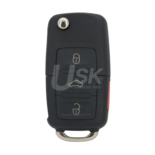 PN 1JO 959 753 T flip key shell 4 button for Volkswagon Beetle Bora Golf Jetta Passat 1998-2004