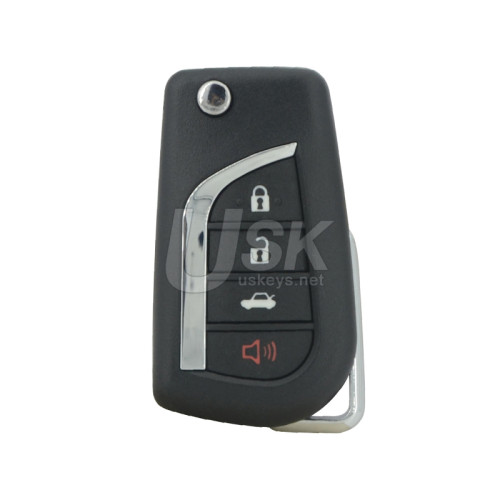 TOKAI RIKA B41TA Flip key 4 button 433mhz H chip TOY43 for Toyota Camry Corolla Hulix