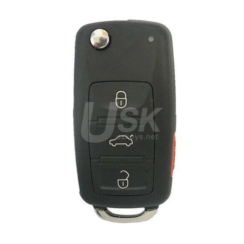FCC NBG92596263 PN 1K0959753P Flip Remote Key 4 Button 315Mhz ID48 chip for 2006-2011 Volkswagen Jetta Golf