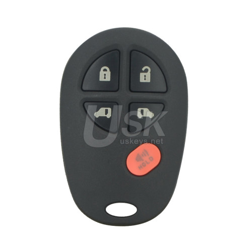FCC GQ43VT20T Keyless Entry Remote 5 button 315Mhz for Toyota Sienna PN 89742-AE030 89742-AE031
